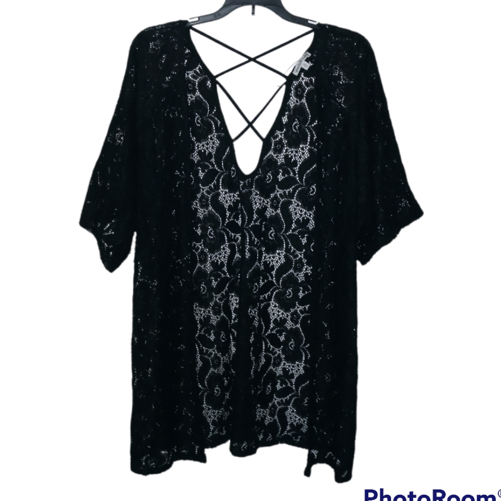 Lace Cover-Up Cardigan Top Charlotte Russe. Black. M 8/10